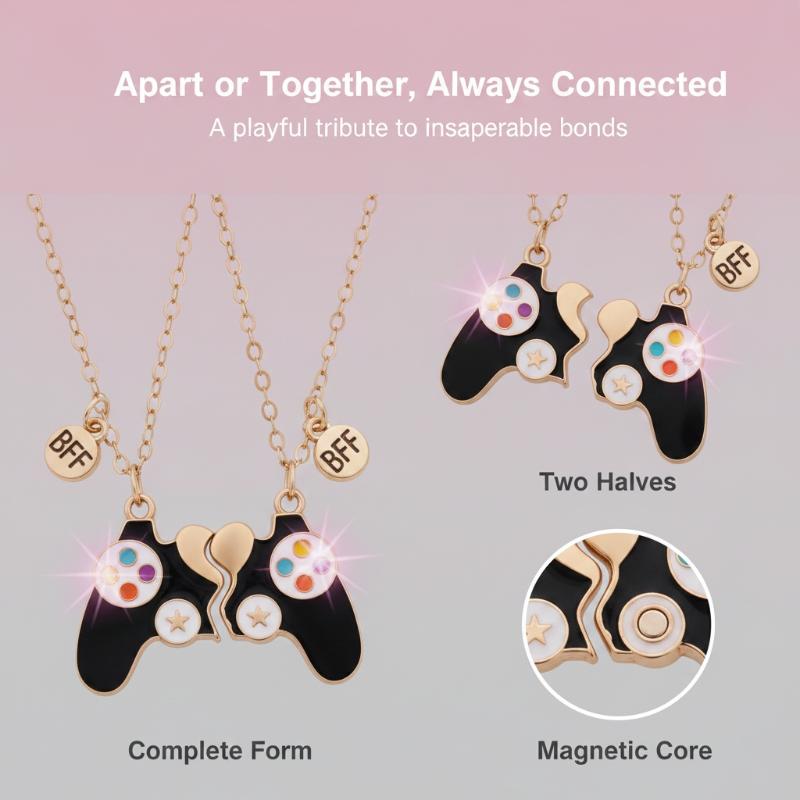 Magnetic Couple Matching Necklaces - 2 шт. Магнитные подвески в виде