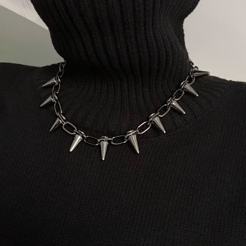 Goth Punk Spike Choker - Модные панк-чокеры с шипами, готические ошейники