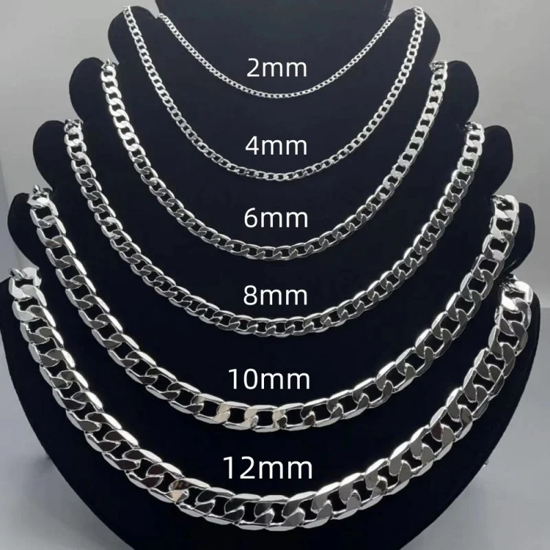 Cuban Link Chain 12Mm - Мужское ожерелье из стерлингового серебра 925