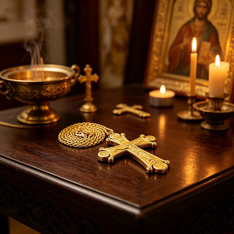 Премиум-крест-кулон с изображе – обзор и цена Cross Pendant Necklace Gold