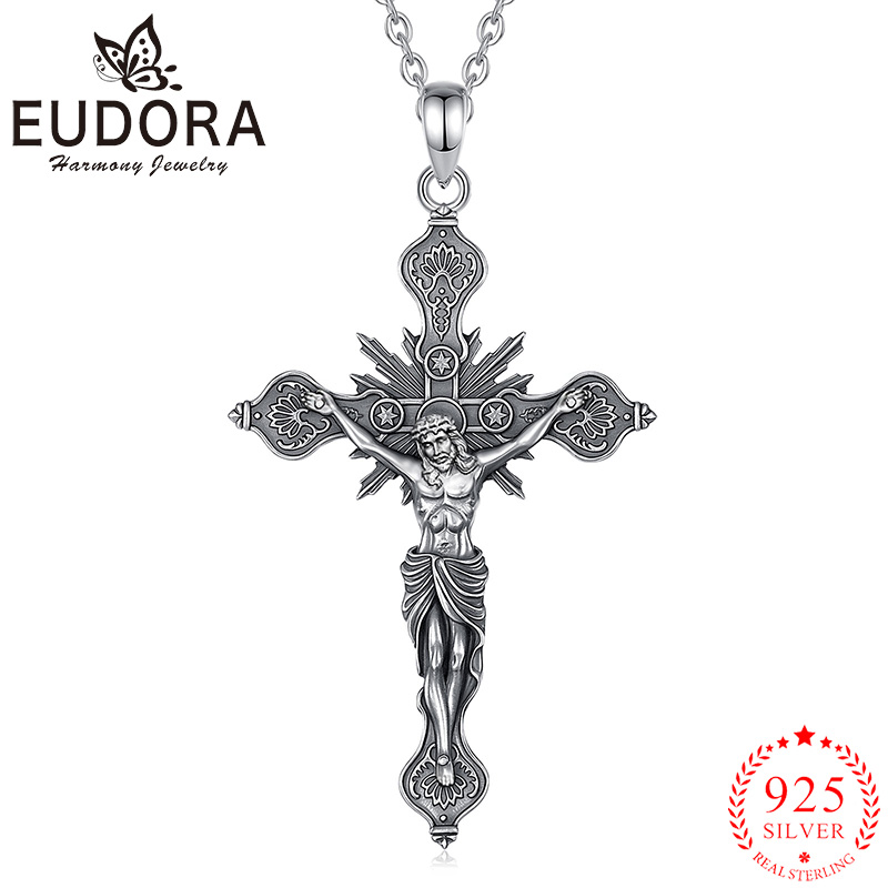 Eudora, новое ожерелье с крест – обзор и цена 925 Sterling Silver Chain Necklace Men