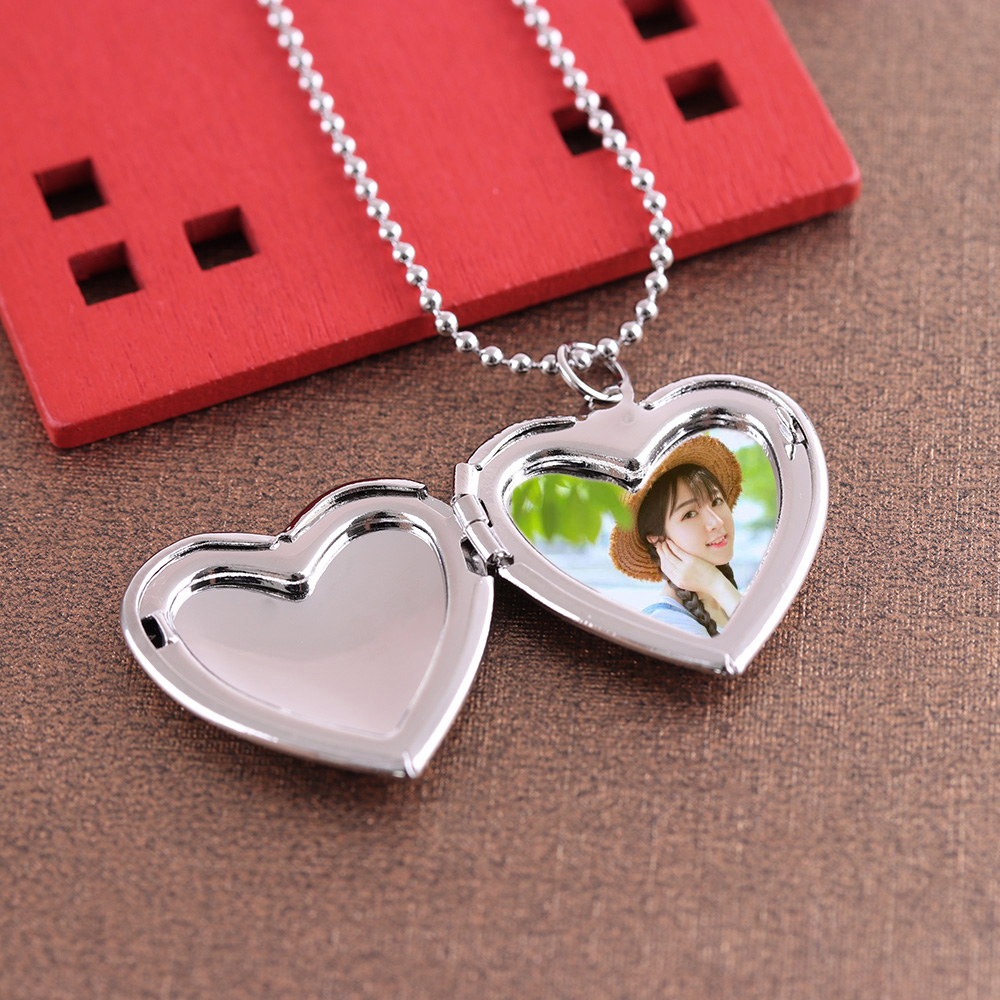 1 шт., медальон в форме сердца – обзор и цена Heart Locket Necklace Photo