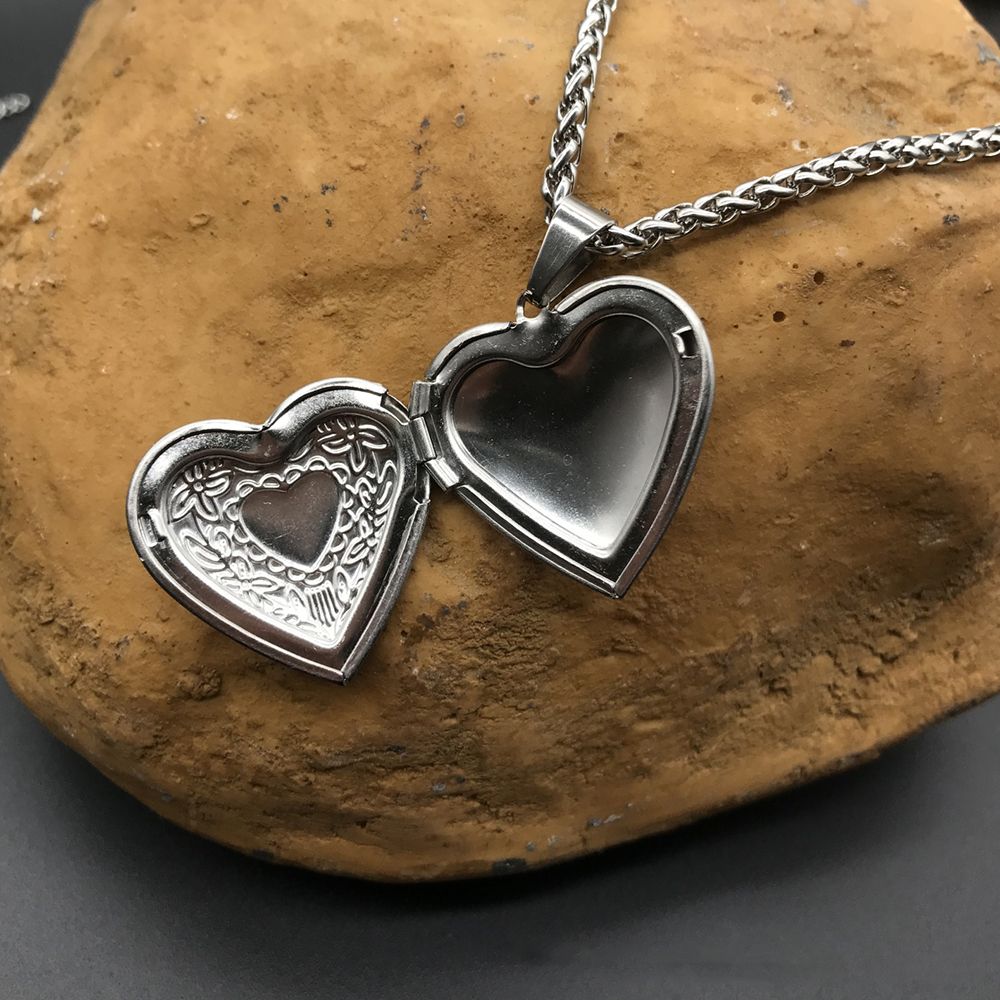 1 шт., медальон в форме сердца – обзор и цена Heart Locket Necklace Photo