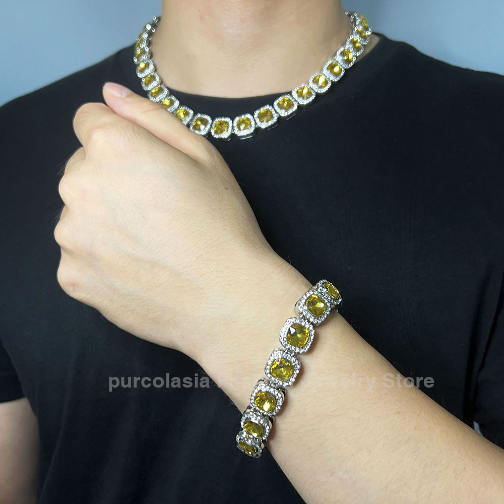 Блестящий разноцветный браслет – обзор и цена Cuban Link Chain 12Mm