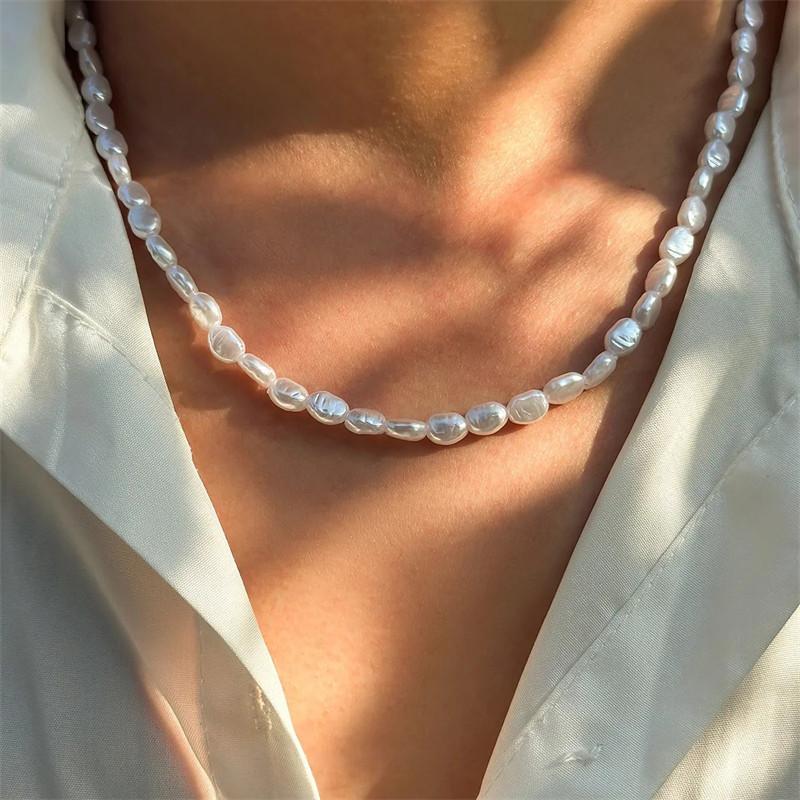 Новая мода простое колье-чокер – обзор и цена Pearl Choker Necklace Vintage