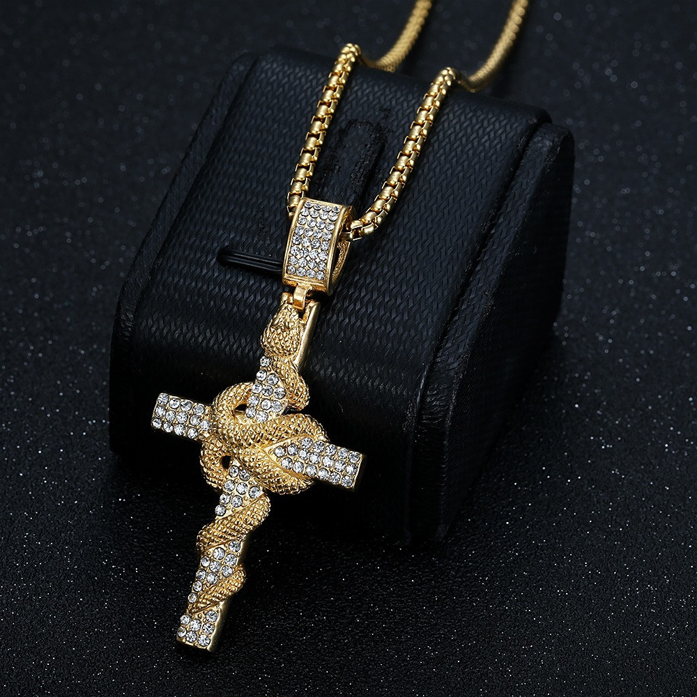 Змеиный узор, резной крест из  – обзор и цена Cross Pendant Necklace Gold
