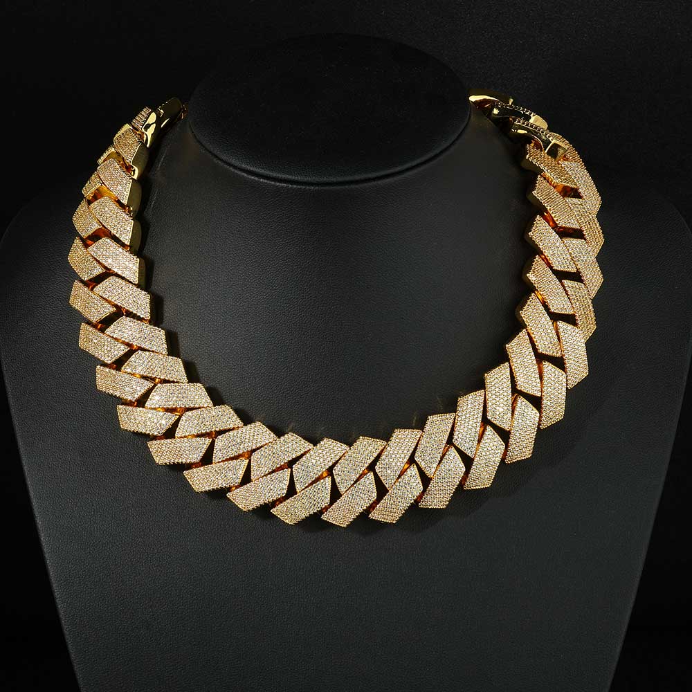 Ожерелье-цепочка Nuoya Iced Ou – обзор и цена Cuban Link Chain 12Mm