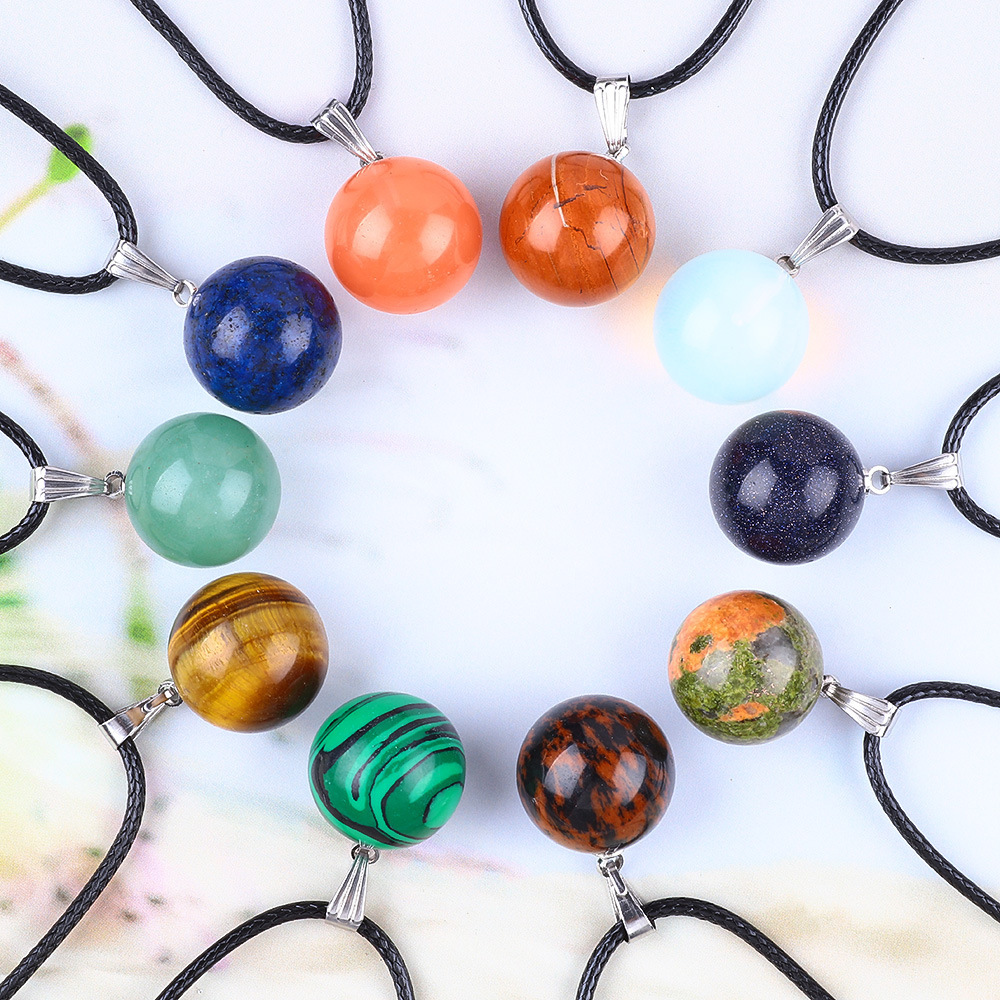 20 шт./пакет 14 мм натуральный – обзор и цена Crystal Pendant Necklace Natural Stone
