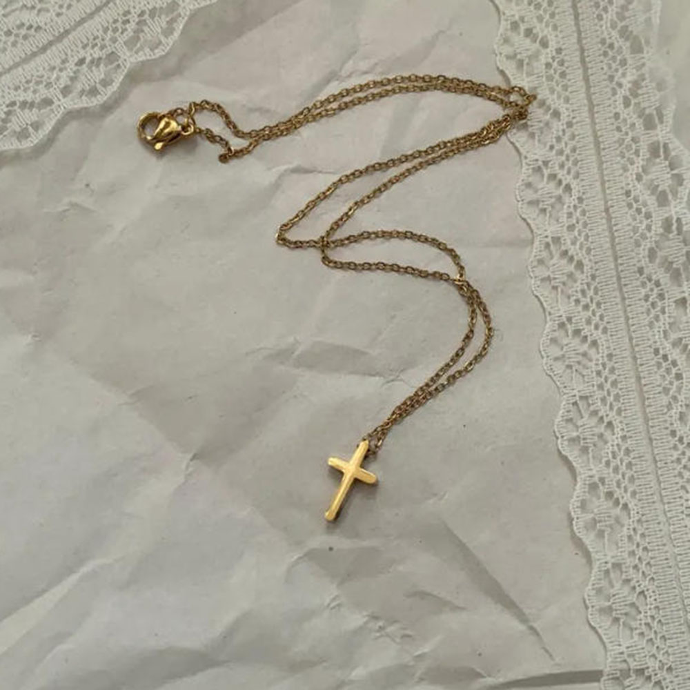 Изысканное золотое колье с кре – обзор и цена Cross Pendant Necklace Gold