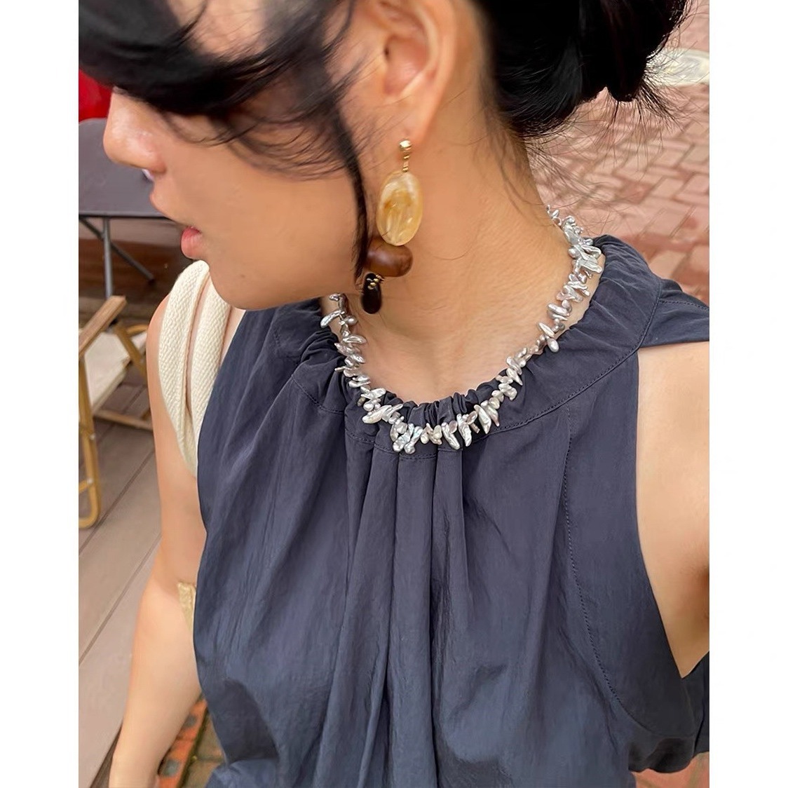 Богемное ожерелье-чокер в стил – обзор и цена Pearl Choker Necklace Vintage