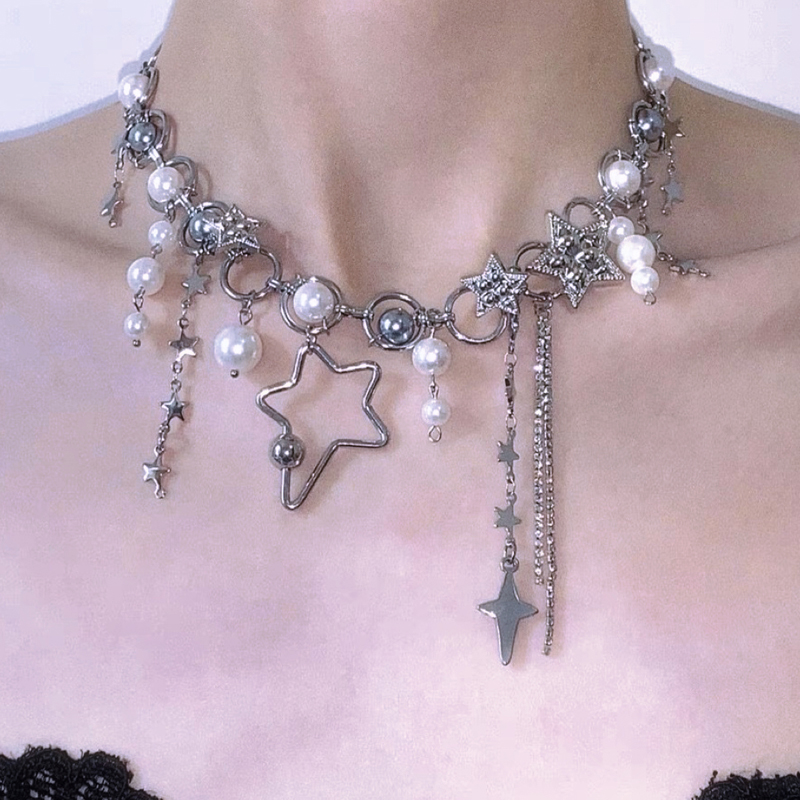 Ювелирные изделия Y2K, цепочки – обзор и цена Pearl Choker Necklace Vintage